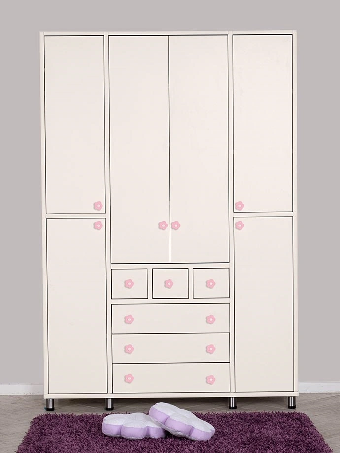 ארון ילדים מיכל 4 דלתות | צבע שמנת